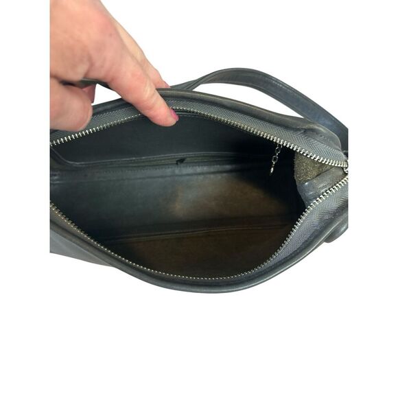 Vintage Coach Small Legacy 9059 Hobo Shoulder Bag Gray/Nickle Rare Y2K Baguette - Picture 7 of 14